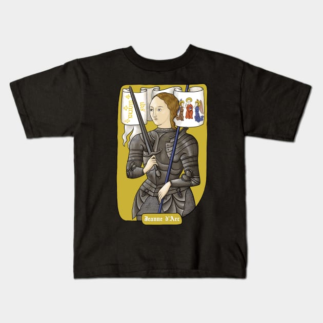 Joan of Arc, saint, heroine of France Kids T-Shirt by StabbedHeart